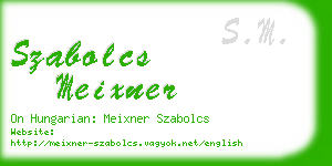 szabolcs meixner business card